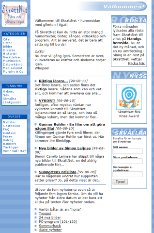 SkrattNet, augusti 1999