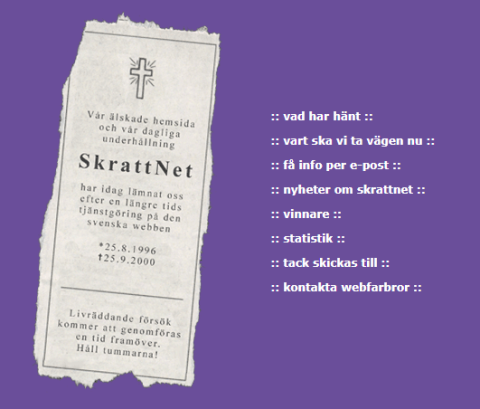 SkrattNets dödsannons