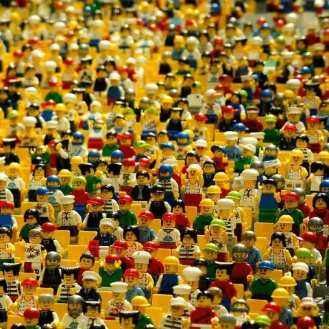 A lot of LEGO minifigures