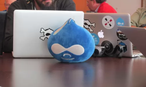 A small Drupal plushie