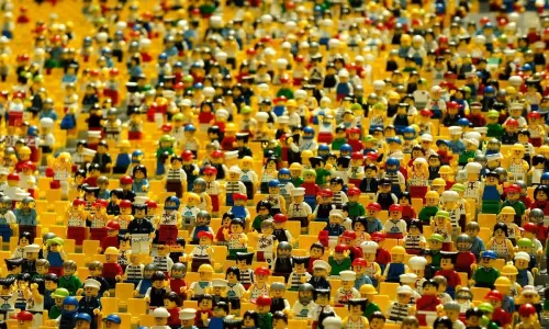 A lot of LEGO minifigures