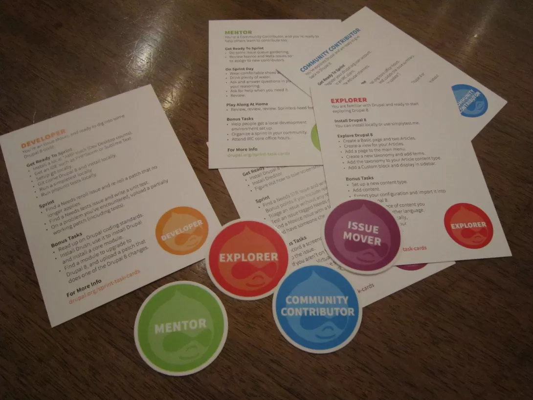 Stickers for those helping out