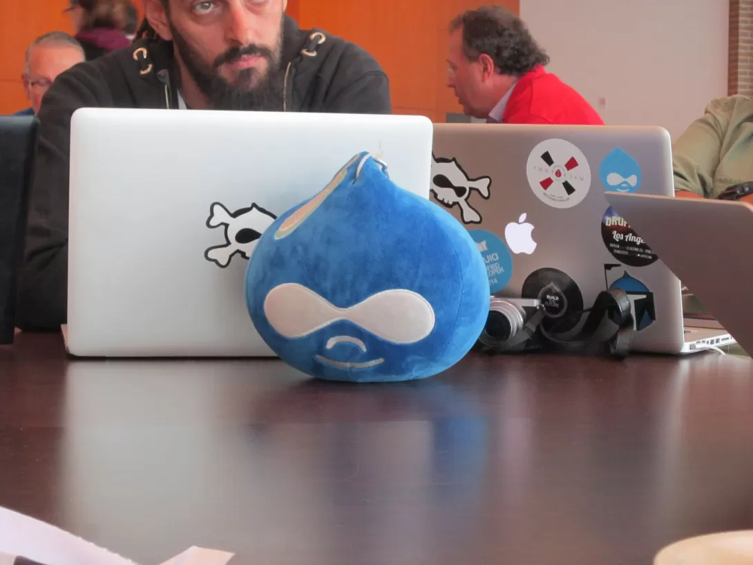 A small Drupal plushie